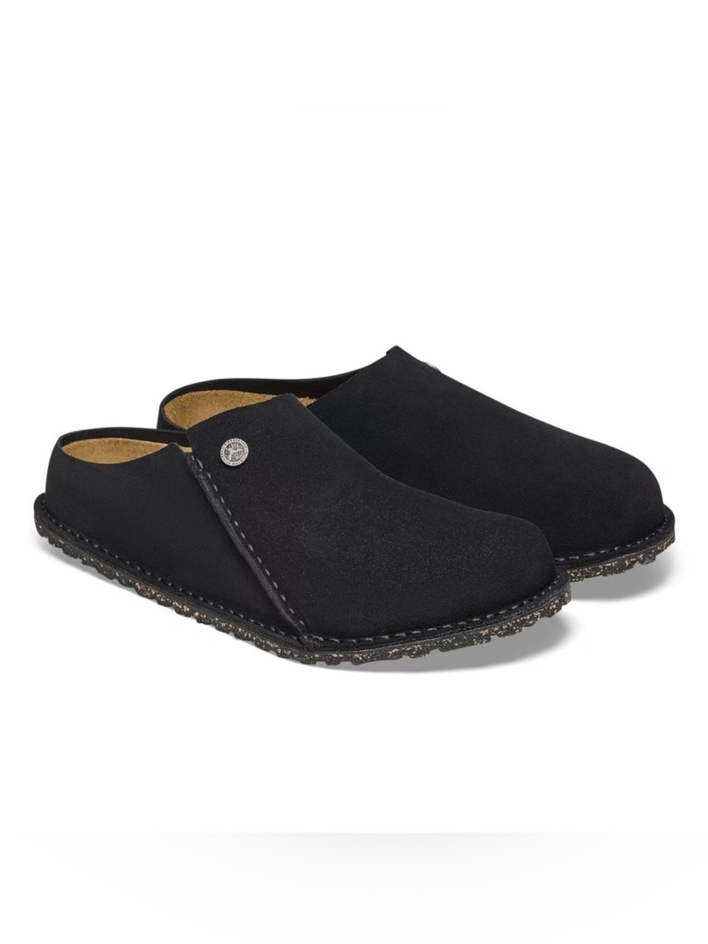 Birkenstock Black Suede Slip-On Clogs